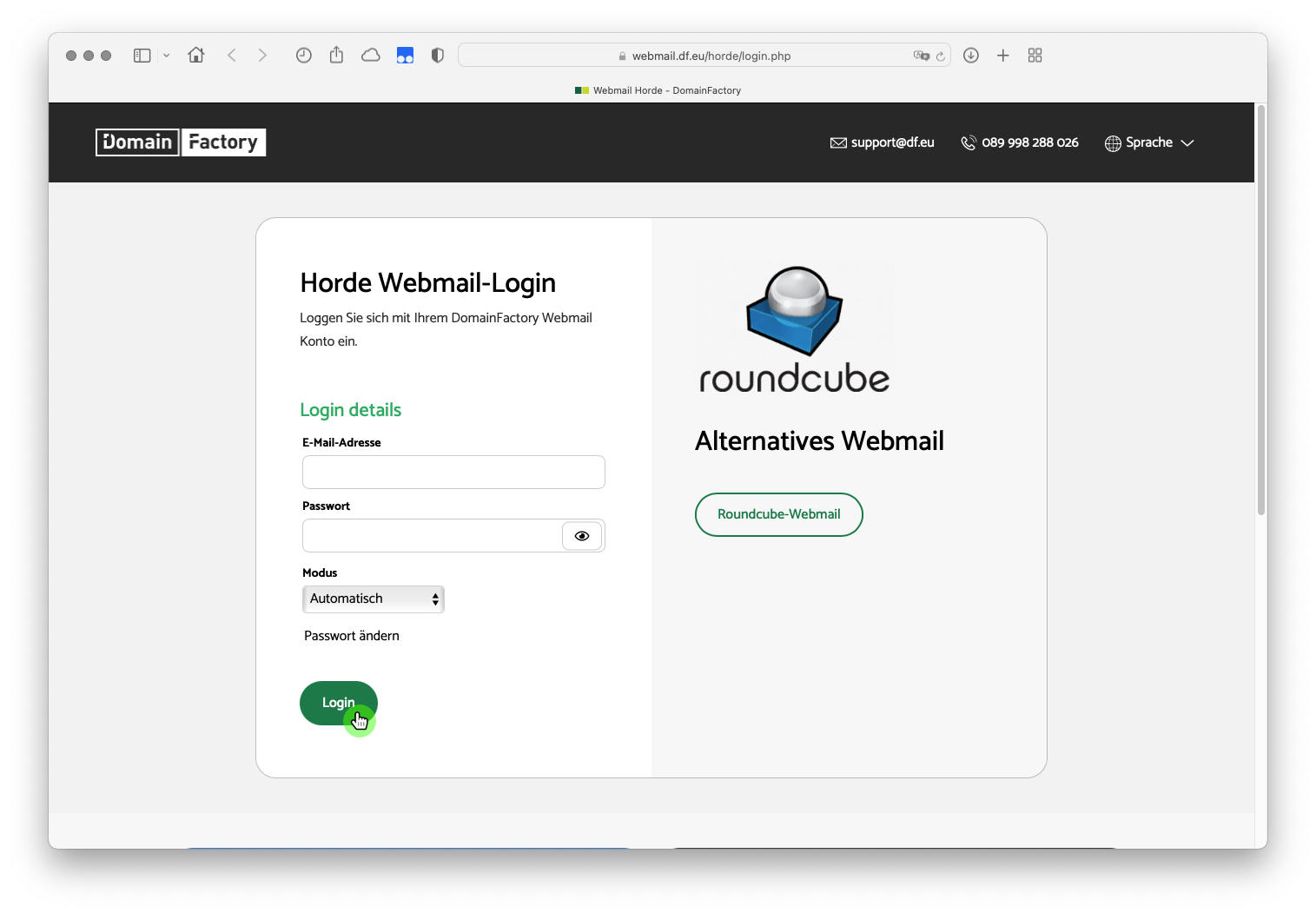 Webmailer Login